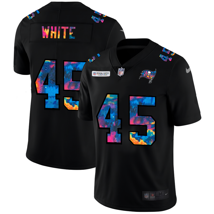 Tampa Bay Buccaneers #45 Devin White Men's Multi-Color Black 2020 Crucial Catch Vapor Untouchable Limited Jersey cheap jerseys for sale - CheapJerseys.Shop