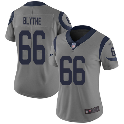 Los Angeles Rams #66 Austin Blythe Gray Women's Stitched Limited Inverted Legend Jersey Womens cheap jerseys for sale - CheapJerseys.Shop