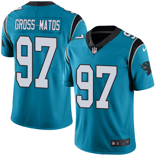 Carolina Panthers #97 Yetur Gross-Matos Blue Alternate Men's Stitched Vapor Untouchable Limited Jersey Men's cheap jerseys for sale - CheapJerseys.Shop