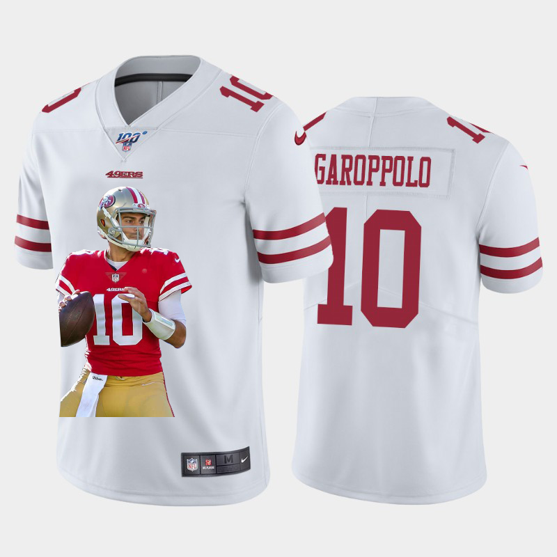 San Francisco 49ers #10 Jimmy Garoppolo Team Hero 4 Vapor Limited 100 Jersey White cheap jerseys for sale - CheapJerseys.Shop