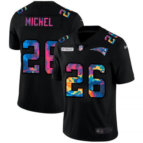 New England New England Patriots #26 Sony Michel Men's Multi-Color Black 2020 Crucial Catch Vapor Untouchable Limited Jersey Men's cheap jerseys for sale - CheapJerseys.Shop