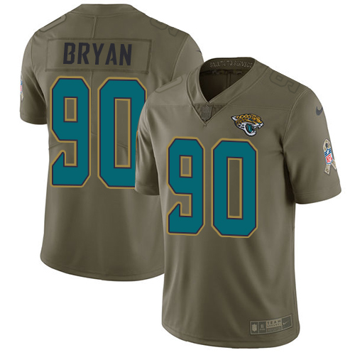 Jacksonville Jaguars #90 Taven Bryan Olive Youth Stitched Limited 2017 Salute to Service Jersey Youth cheap jerseys for sale - CheapJerseys.Shop
