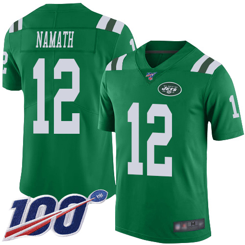 Jets #12 Joe Namath Green Men's Stitched Limited Rush 100th Season Jersey cheap jerseys for sale - CheapJerseys.Shop