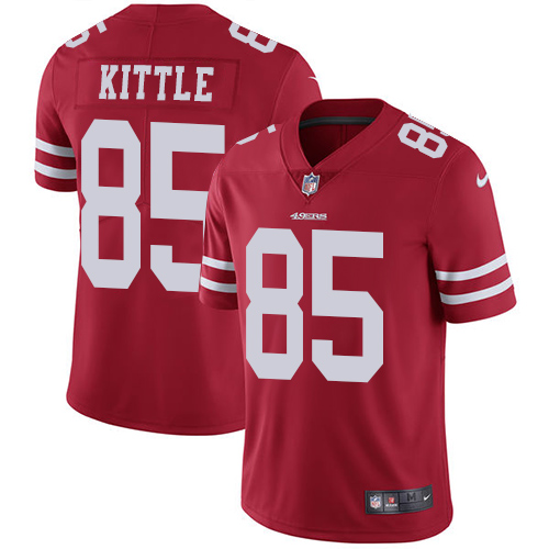 49ers #85 George Kittle Red Team Color Youth Stitched Vapor Untouchable Limited Jersey cheap jerseys for sale - CheapJerseys.Shop