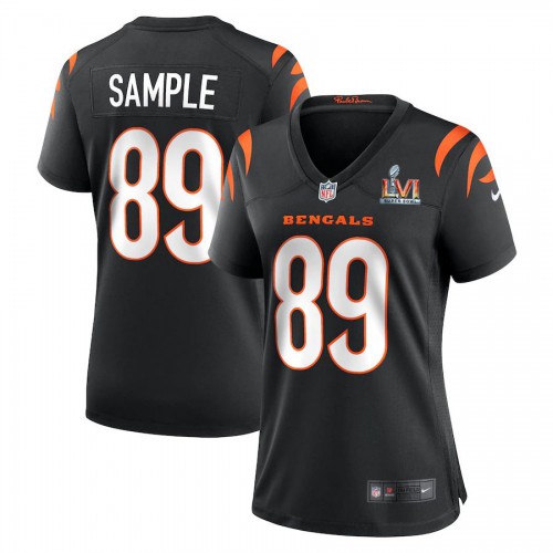 Cincinnati Cincinnati Bengals #89 Drew Sample White Super Bowl LVI Patch Women's Game Jersey Womens cheap jerseys for sale - CheapJerseys.Shop