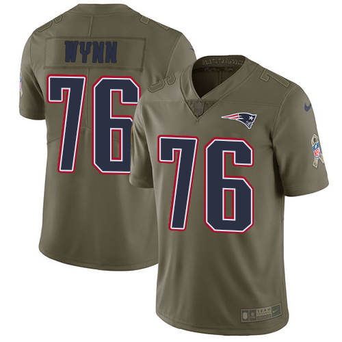 New England Patriots #76 Isaiah Wynn Olive Men's Stitched Limited 2017 Salute To Service Jersey Men's cheap jerseys for sale - CheapJerseys.Shop