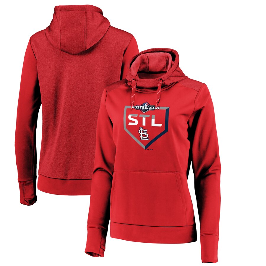 St. Louis Cardinals Majestic Women's 2019 Postseason Dugout Authentic Pullover Hoodie Red cheap jerseys for sale - CheapJerseys.Shop