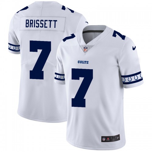Indianapolis Indianapolis Colts #7 Jacoby Brissett White Team Logo Vapor Limited Jersey Men's cheap jerseys for sale - CheapJerseys.Shop