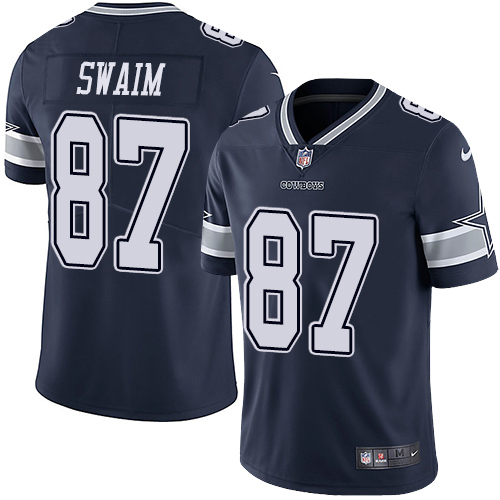Dallas Cowboys #87 Geoff Swaim Navy Blue Team Color Men's Stitched Vapor Untouchable Limited Jersey Men's cheap jerseys for sale - CheapJerseys.Shop