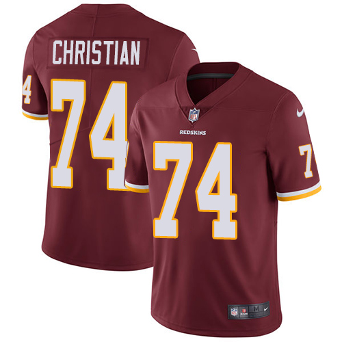 Washington Commanders #74 Geron Christian Burgundy Red Team Color Men's Stitched Vapor Untouchable Limited Jersey Men's cheap jerseys for sale - CheapJerseys.Shop