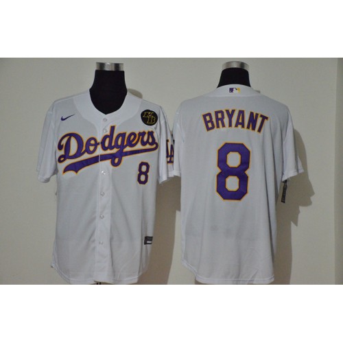 Los Angeles Los Angeles Dodgers #8 Kobe Bryant Men??s White Purple No. Cool Base KB Patch Jersey Men's cheap jerseys for sale - CheapJerseys.Shop