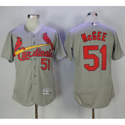 St.Louis Cardinals #51 Willie McGee Grey Flexbase Authentic Collection Stitched Jersey Men's cheap jerseys for sale - CheapJerseys.Shop