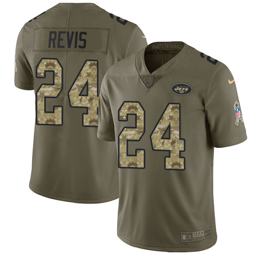 Jets #24 Darrelle Revis Olive/Camo Youth Stitched Limited 2017 Salute To Service Jersey cheap jerseys for sale - CheapJerseys.Shop