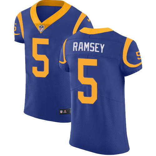 Rams #5 Jalen Ramsey Royal Blue Alternate Men's Stitched Vapor Untouchable Elite Jersey cheap jerseys for sale - CheapJerseys.Shop