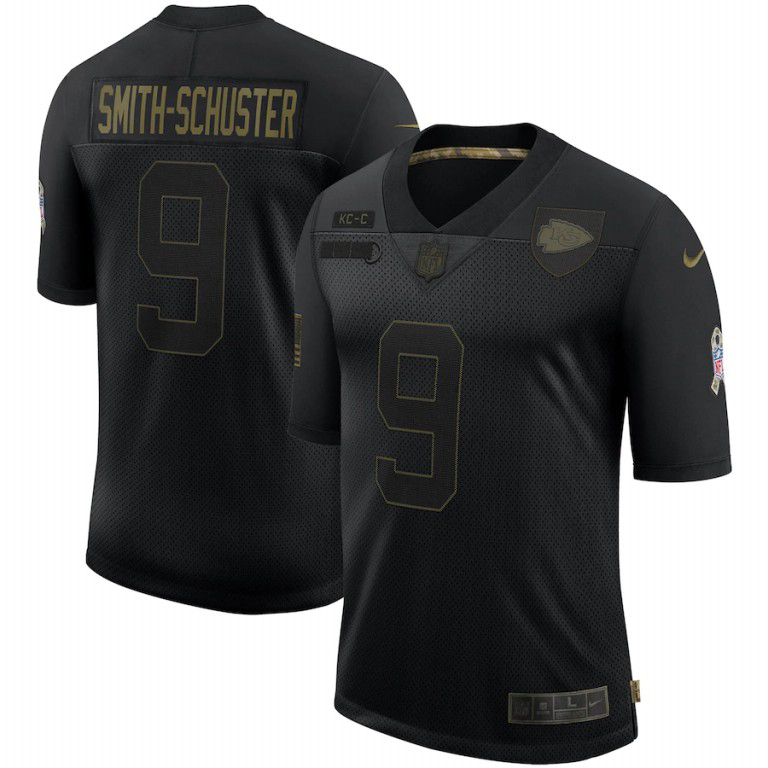 Kansas City Chiefs #9 JuJu Smith-Schuster 2020 Salute To Service Limited Jersey Black cheap jerseys for sale - CheapJerseys.Shop