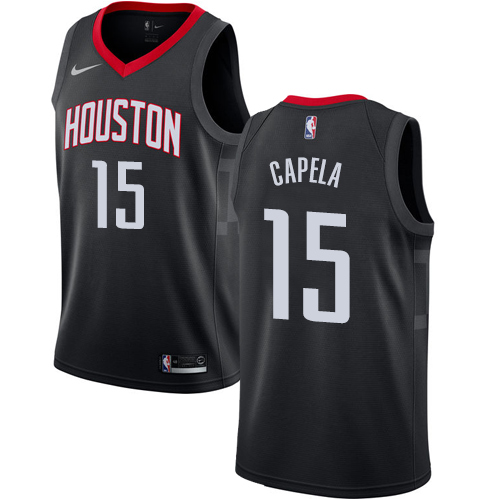 Houston Rockets #15 Clint Capela Black Womens Swingman Statement Edition Jersey Womens cheap jerseys for sale - CheapJerseys.Shop