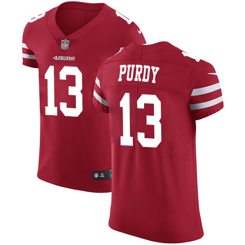 49ers #13 Brock Purdy Red Team Color Men's Stitched Vapor Untouchable Elite Jersey cheap jerseys for sale - CheapJerseys.Shop