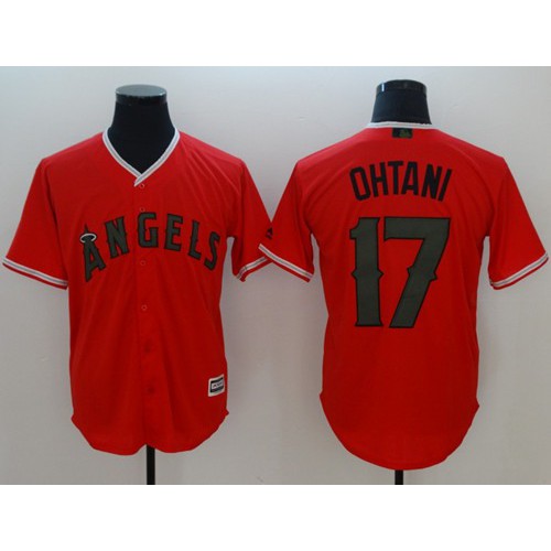 Los Angeles Angels of Anaheim #17 Shohei Ohtani Red New Cool Base 2018 Memorial Day Stitched Jersey Men's cheap jerseys for sale - CheapJerseys.Shop