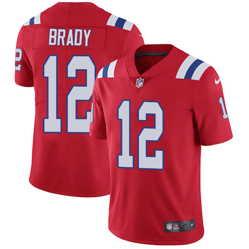 Patriots #12 Tom Brady Red Alternate Men's Stitched Vapor Untouchable Limited Jersey cheap jerseys for sale - CheapJerseys.Shop