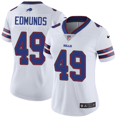 Bills #49 Tremaine Edmunds White Women's Stitched Vapor Untouchable Limited Jersey cheap jerseys for sale - CheapJerseys.Shop