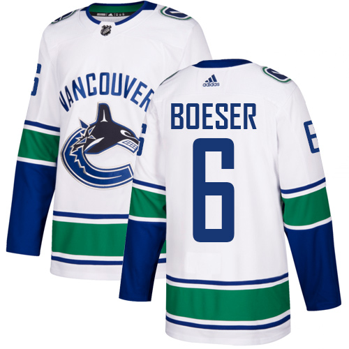 Vancouver Canucks #6 Brock Boeser White Road Authentic Youth Stitched Jersey Youth cheap jerseys for sale - CheapJerseys.Shop