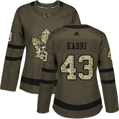 Maple Toronto Maple Leafs #43 Nazem Kadri Green Salute to Service Women's Stitched Jersey Womens cheap jerseys for sale - CheapJerseys.Shop