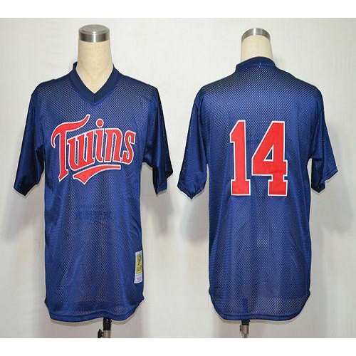 Mitchell And Ness 1991 Minnesota Twins #14 Kent Hrbek Navy Blue Stitched Jersey Men's cheap jerseys for sale - CheapJerseys.Shop