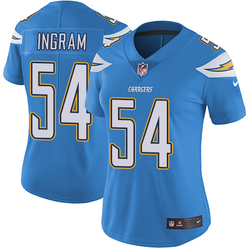 Los Angeles Chargers #54 Melvin Ingram Electric Blue Alternate Women's Stitched Vapor Untouchable Limited Jersey Womens cheap jerseys for sale - CheapJerseys.Shop