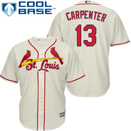 St.Louis Cardinals #13 Matt Carpenter Cream Cool Base Stitched Youth Jersey Youth cheap jerseys for sale - CheapJerseys.Shop