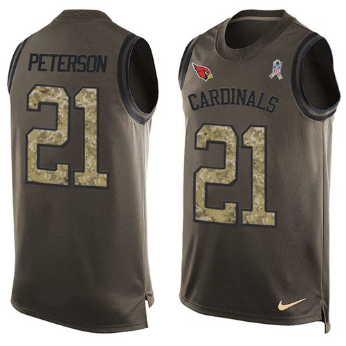Cardinals #21 Patrick Peterson Green Men's Stitched Limited Salute To Service Tank Top Jersey cheap jerseys for sale - CheapJerseys.Shop