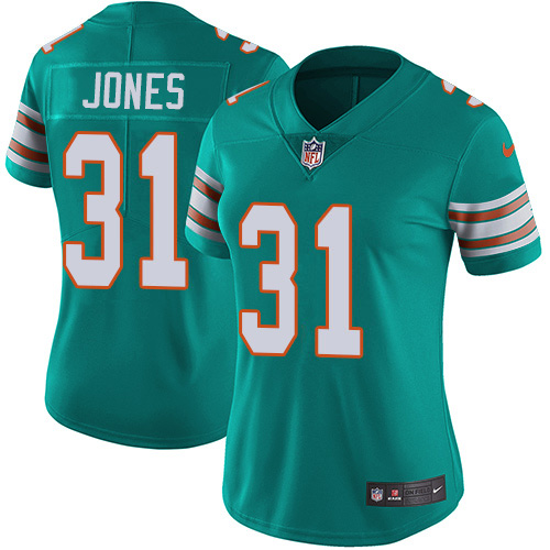 Miami Dolphins #31 Byron Jones Aqua Green Alternate Women's Stitched Vapor Untouchable Limited Jersey Womens cheap jerseys for sale - CheapJerseys.Shop