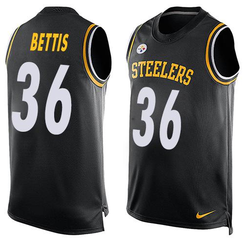 Steelers #36 Jerome Bettis Black Team Color Men's Stitched Limited Tank Top Jersey cheap jerseys for sale - CheapJerseys.Shop