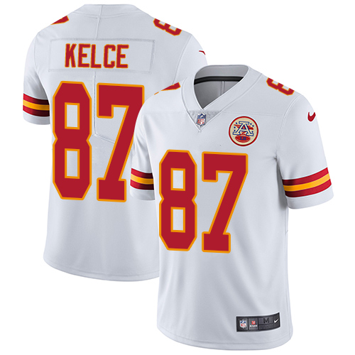 Chiefs #87 Travis Kelce White Youth Stitched Vapor Untouchable Limited Jersey cheap jerseys for sale - CheapJerseys.Shop