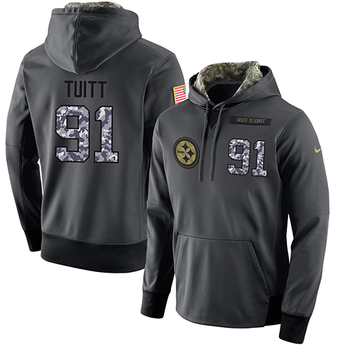 Men's Pittsburgh Steelers #91 Stephon Tuitt Stitched Black Anthracite Salute To Service Player Performance Hoodie cheap jerseys for sale - CheapJerseys.Shop