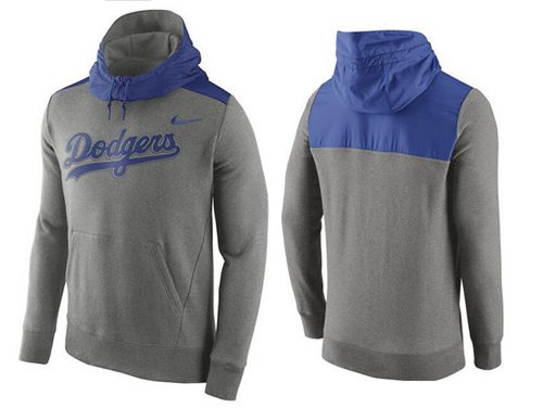 Men's Los Angeles Dodgers Gray Cooperstown Collection Hybrid Pullover Hoodie cheap jerseys for sale - CheapJerseys.Shop