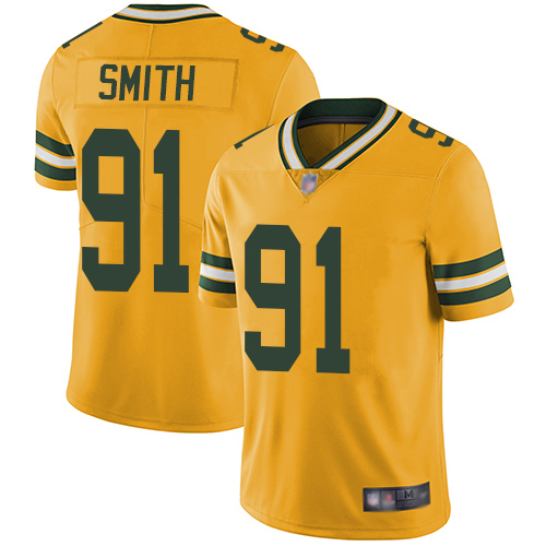 Green Bay Packers #91 Preston Smith Yellow Men's Stitched Limited Rush Jersey Men's cheap jerseys for sale - CheapJerseys.Shop