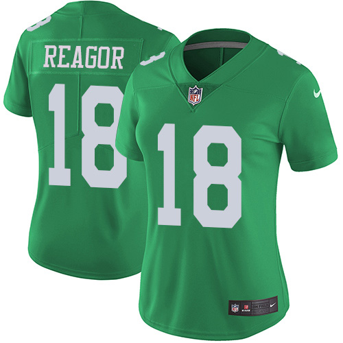 Philadelphia Eagles #18 Jalen Reagor Green Women's Stitched Limited Rush Jersey Womens cheap jerseys for sale - CheapJerseys.Shop