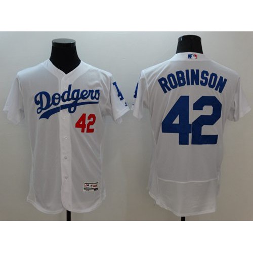 Los Angeles Dodgers #42 Jackie Robinson White Flexbase Authentic Collection Stitched Jersey Men's cheap jerseys for sale - CheapJerseys.Shop