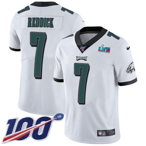 Eagles #7 Haason Reddick White Super Bowl LVII Patch Men's Stitched 100th Season Vapor Untouchable Limited Jersey cheap jerseys for sale - CheapJerseys.Shop