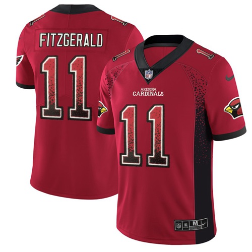 Cardinals #11 Larry Fitzgerald Red Team Color Men's Stitched Limited Rush Drift Fashion Jersey cheap jerseys for sale - CheapJerseys.Shop