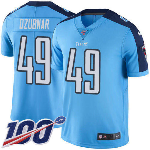 Tennessee Titans #49 Nick Dzubnar Light Blue Youth Stitched Limited Rush 100th Season Jersey Youth cheap jerseys for sale - CheapJerseys.Shop