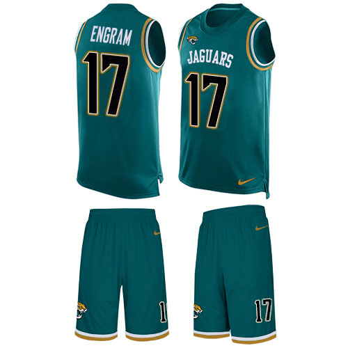 Jaguars #17 Evan Engram Teal Green Alternate Men's Stitched Limited Tank Top Suit Jersey cheap jerseys for sale - CheapJerseys.Shop