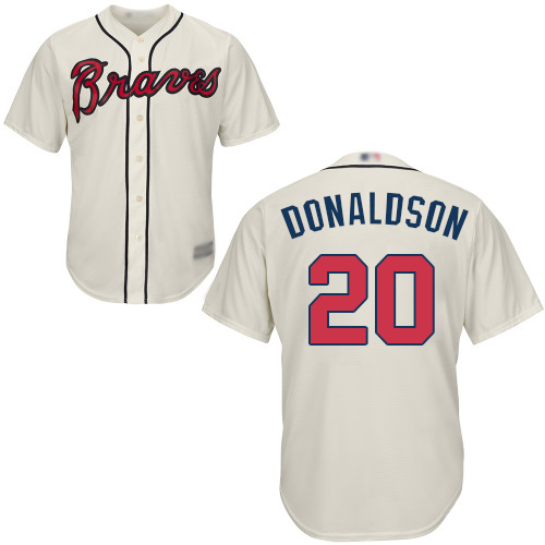Atlanta Braves #20 Josh Donaldson Cream Cool Base Stitched Youth Jersey Youth cheap jerseys for sale - CheapJerseys.Shop