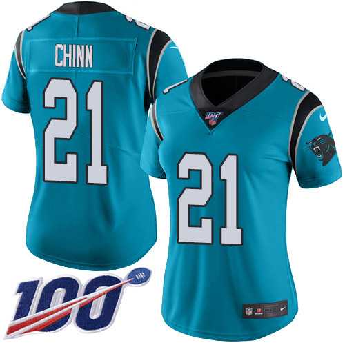 Panthers #21 Jeremy Chinn Blue Women's Stitched Limited Rush 100th Season Jersey cheap jerseys for sale - CheapJerseys.Shop
