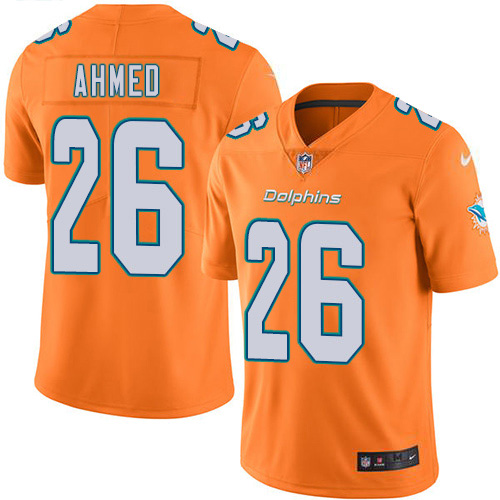 Miami Dolphins #26 Salvon Ahmed Orange Green Youth Stitched Limited Rush Jersey Youth cheap jerseys for sale - CheapJerseys.Shop
