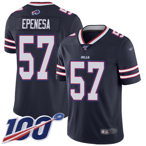 Buffalo Bills #57 A.J. Epenesas Navy Youth Stitched Limited Inverted Legend 100th Season Jersey Youth cheap jerseys for sale - CheapJerseys.Shop