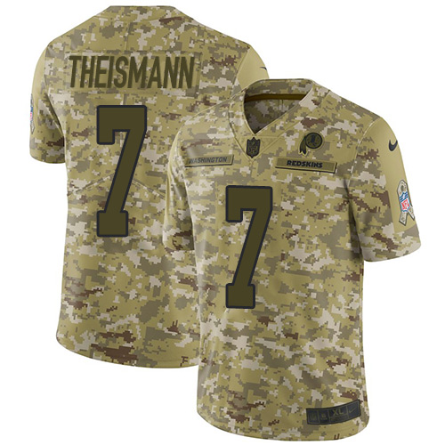 Washington Commanders #7 Joe Theismann Camo Men's Stitched Limited 2018 Salute To Service Jersey Men's cheap jerseys for sale - CheapJerseys.Shop