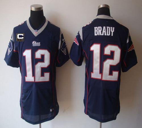 Patriots #12 Tom Brady Navy Blue Team Color With C Patch Men's Stitched Elite Jersey cheap jerseys for sale - CheapJerseys.Shop