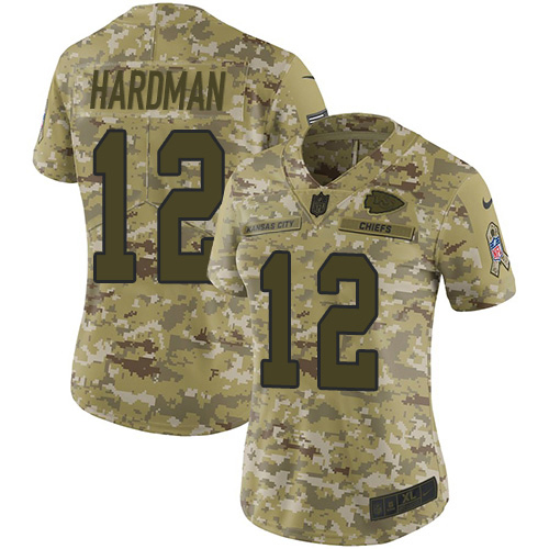 Chiefs #12 Mecole Hardman Camo Women's Stitched Limited 2018 Salute To Service Jersey cheap jerseys for sale - CheapJerseys.Shop