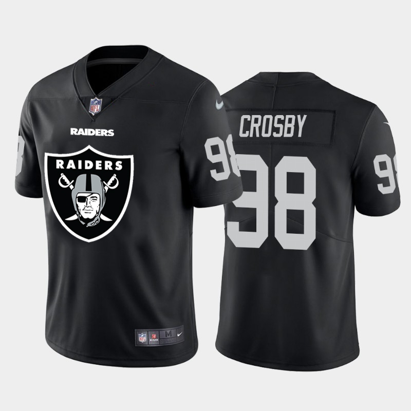 Las Vegas Raiders #98 Maxx Crosby Black Men's Big Team Logo Vapor Limited Jersey cheap jerseys for sale - CheapJerseys.Shop